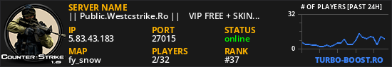|| Public.Westcstrike.Ro ||    VIP FREE + SKINS  WEAPONS