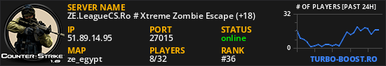ZE.LeagueCS.Ro # Xtreme Zombie Escape (+18)