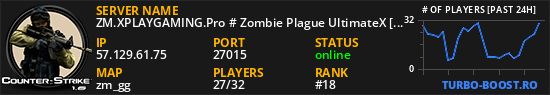 ZM.XPLAYGAMING.Pro # Zombie Plague UltimateX [FDL + VIP 22-12PM + POINTS] ®