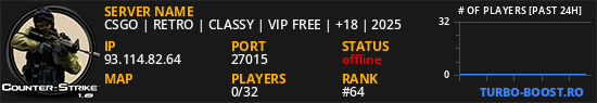 CSGO | RETRO | CLASSY | VIP FREE | +18 | 2025
