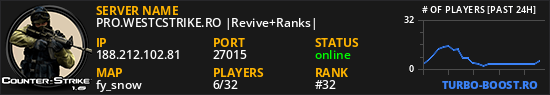 PRO.WESTCSTRIKE.RO |Revive+Ranks|