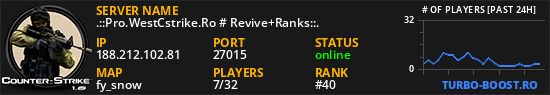 .::Pro.WestCstrike.Ro # Revive+Ranks::.