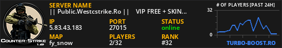 || Public.Westcstrike.Ro ||    VIP FREE + SKINS  WEAPONS