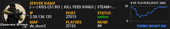 (20:32) KISS.CS1.RO | KILL FEED KINGS | STEAM=VIP FREE