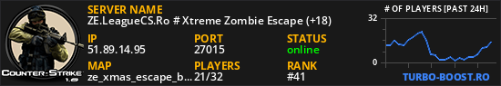 ZE.LeagueCS.Ro # Xtreme Zombie Escape (+18)