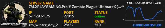 ZM.XPLAYGAMING.Pro # Zombie Plague UltimateX [FDL + VIP 22-12PM + POINTS] ®