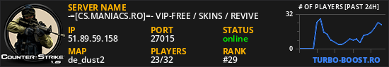 -=[CS.MANIACS.RO]=- VIP-FREE / SKINS / REVIVE
